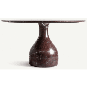 BOURG Rundt spisebord i marmor Ø140 cm - Bordeaux marmor