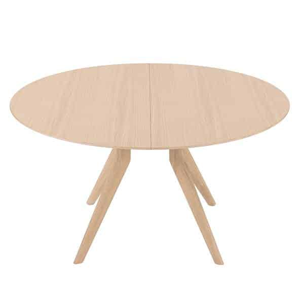 PBJ Corna rundt spisebord Ø:120 cm - Lys lakeret eg - Marmor laminat